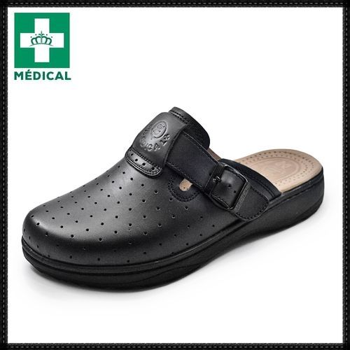 Sabot Medical Sabot Cuir Sabots Homme Tendance Sabot Chaussure Medical Noir 40