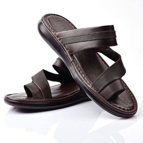 Sandale Homme Cuir,Tendance- Marron