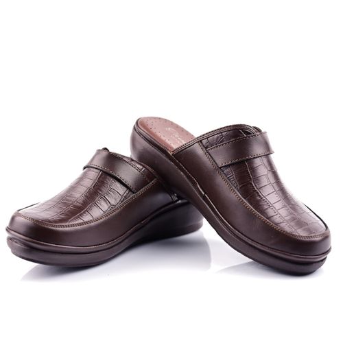 Sabots Médical Cuir Pour Femme - Marron