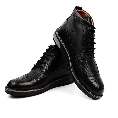 Botte Homme,Botte Cuir,Botte 2022 - Noir