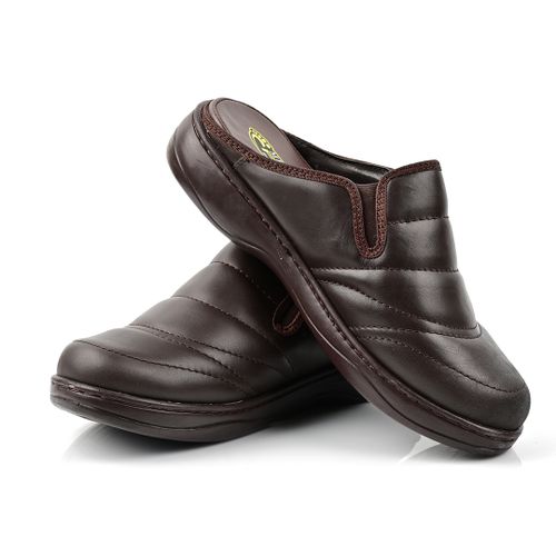 Sabot Cuir Homme- Marron