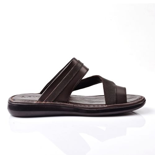 Sandale Homme Cuir,Tendance- Marron