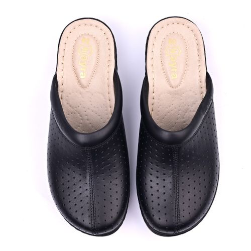 Sabots Médical,Sabot Cuir,Sabot Femme - Noir