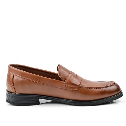 Mocassin Cuir,Mocassin Homme - Tabac