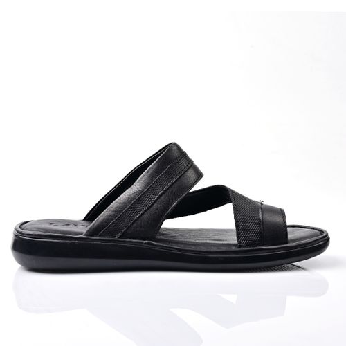 Sandale Homme Cuir,Tendance- Noir