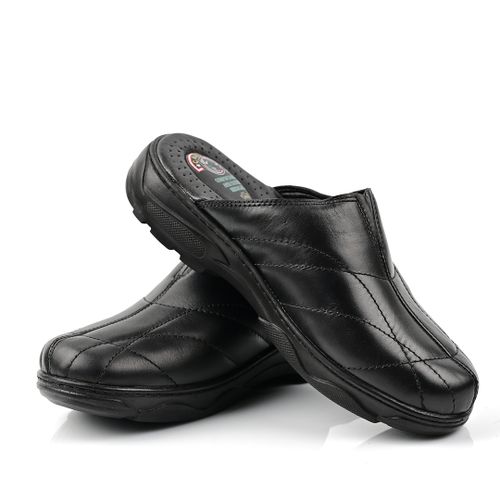 Sabot Cuir Homme- Noir