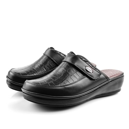 Sabots Médical Cuir Pour Femme - Noir