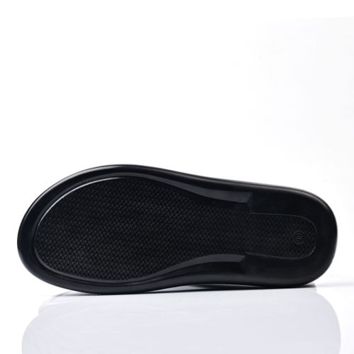 Sandale Homme Cuir,Tendance- Noir
