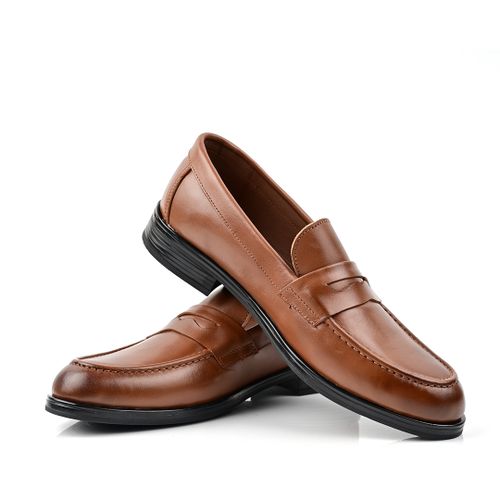 Mocassin Cuir,Mocassin Homme - Tabac