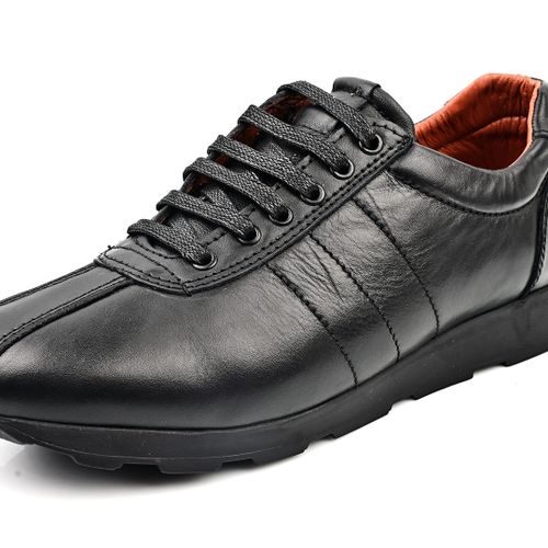 Espadrille Homme En Cuir,Chaussure Homme, Noir