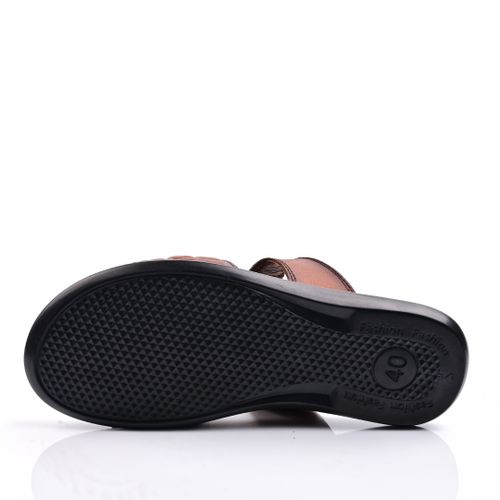 Sandale Homme Cuir -Tabac