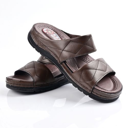Sandale Homme En Cuir - Marron