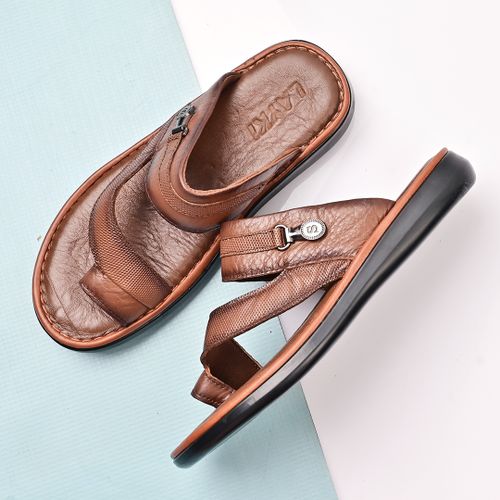 Sandale Homme Cuir,Tendance- Sabler