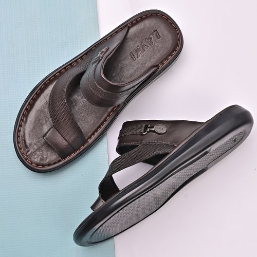 Sandale Homme Cuir,Tendance- Marron