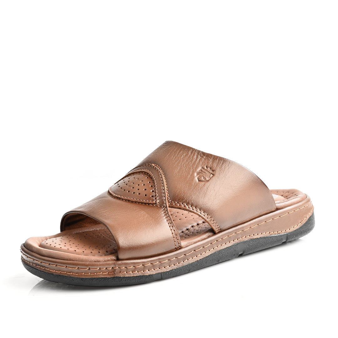 Sandale Médical En Cuir Pour Homme - Tabac