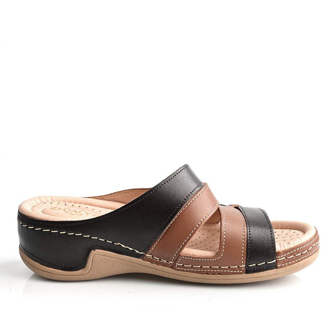 Sandale Médical Femme - Marron/Tabac