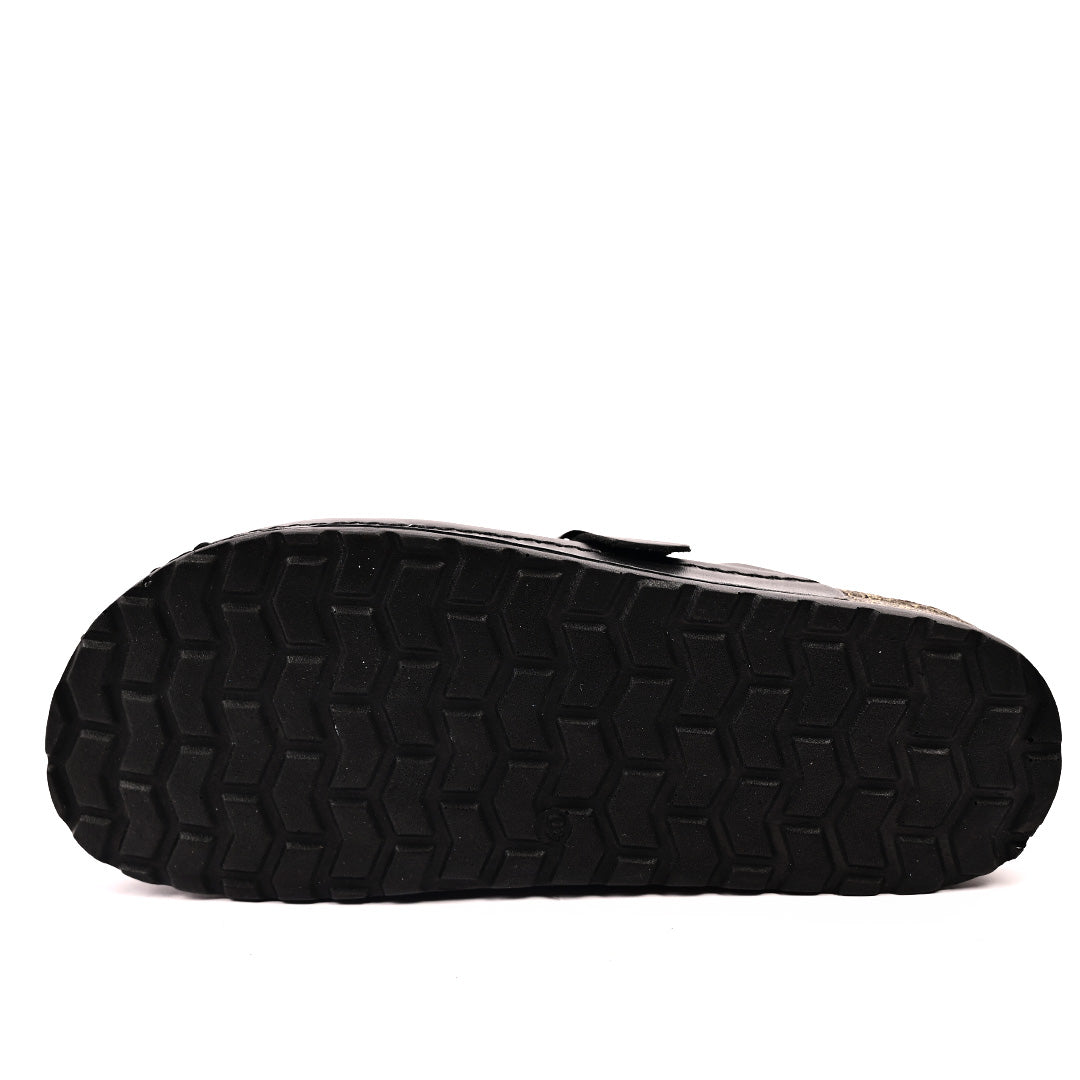 Sabot Medical Homme Vrai Cuir - Noir