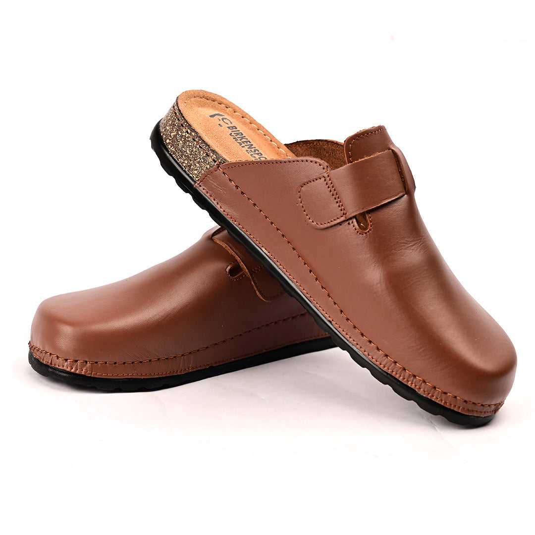 Sabot Medical Homme Vrai Cuir - Sablé
