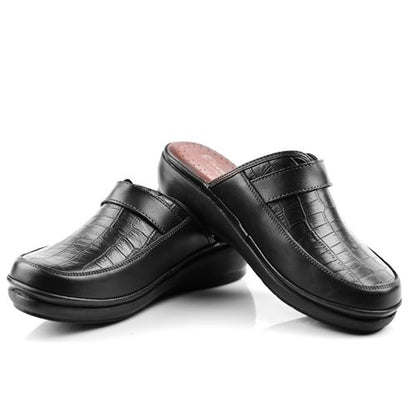 Sabots Médical Cuir Pour Femme - Noir