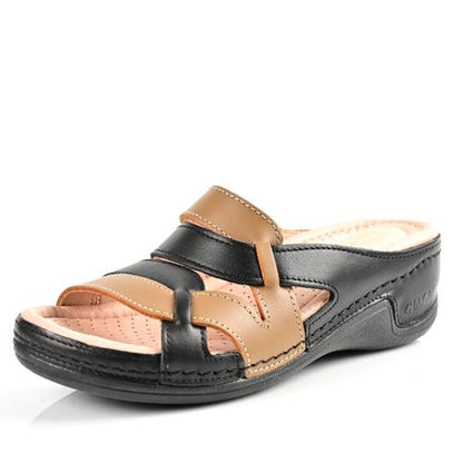 Sandale Médical Femme - Noir/Sable