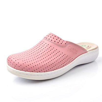 Sabots Médical,Sabot Cuir,Sabot Femme - Rose