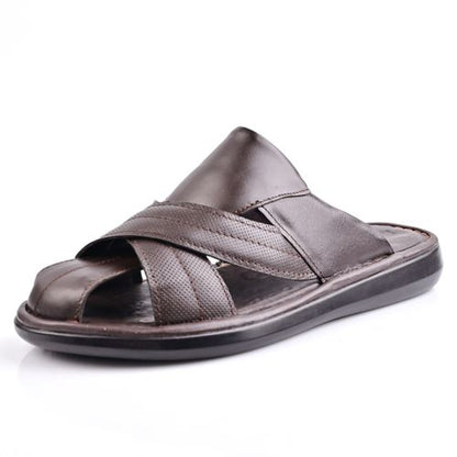Sandale Homme Cuir -Marron