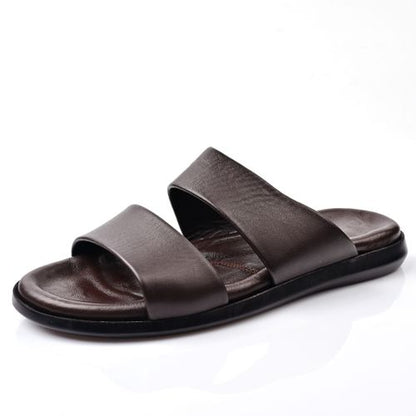 Sandale Homme Cuir,Tendance- Marron