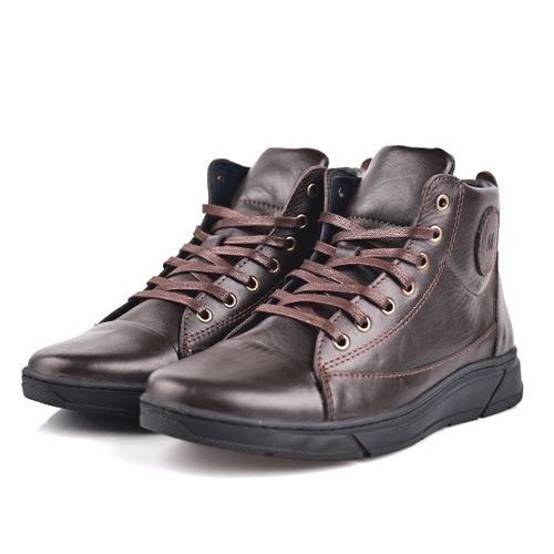 Espadrille 100% Cuir Homme  Marron