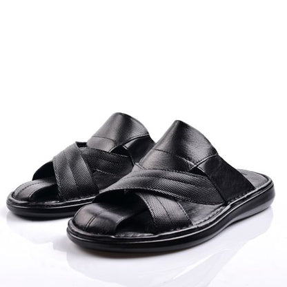 Sandale Homme Cuir -Noir