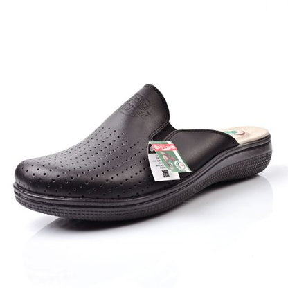 Sabots Médical,Sabot Cuir,Sabot Femme - Noir