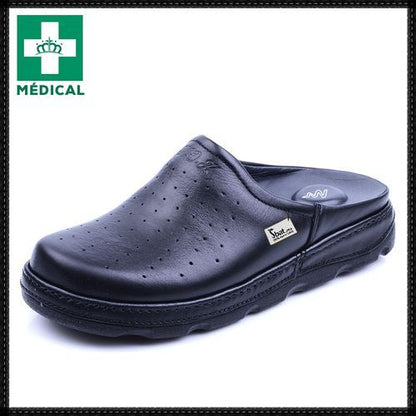 Sabot Médical Cuir - Noir