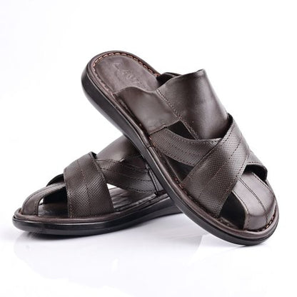 Sandale Homme Cuir -Marron