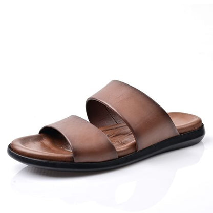 Sandale Homme Cuir,Tendance- Sabler