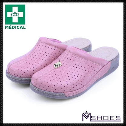 Sabots Médical,Sabot Cuir,Sabot Femme,Tendance 2021 - Rose