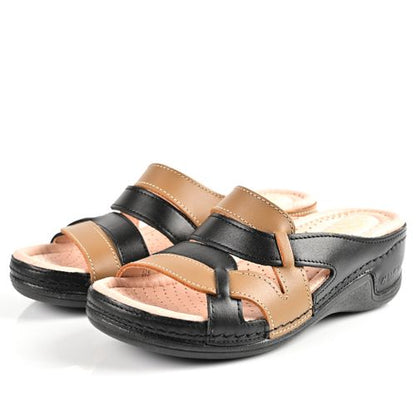 Sandale Médical Femme - Noir/Sable