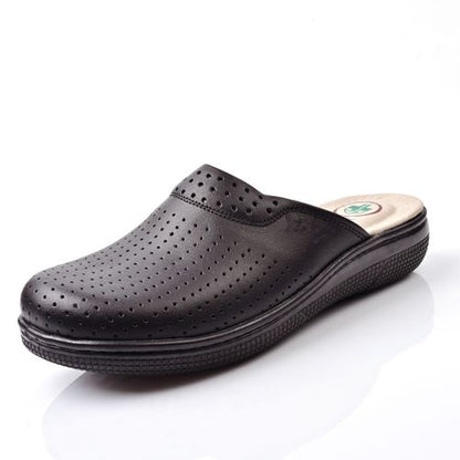 Sabots Médical,Sabot Cuir,Sabot Femme - Noir