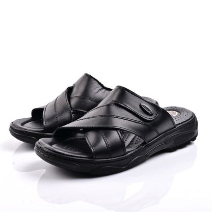 Sandale Homme Cuir- Noir
