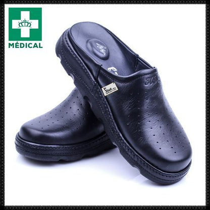 Sabot Médical Cuir - Noir