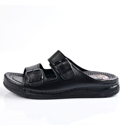 Sandale Homme En Cuir - Noir