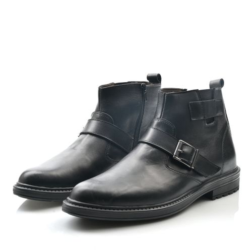 Botte Cuir Pour Homme - Noir