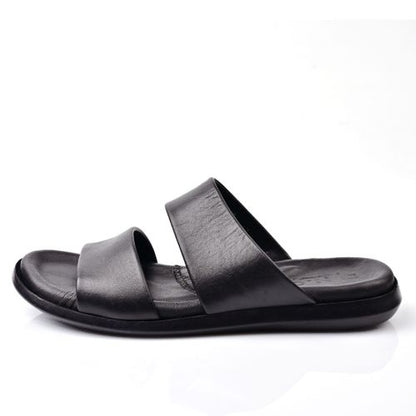 Sandale Homme Cuir,Tendance- Noir
