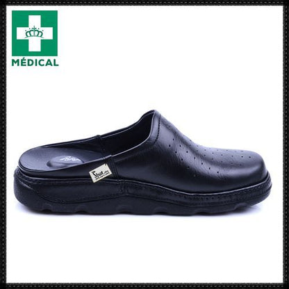 Sabot Médical Cuir - Noir
