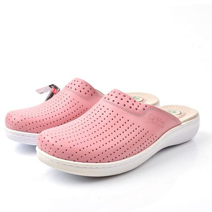 Sabots Médical,Sabot Cuir,Sabot Femme - Rose
