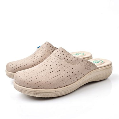 Sabots Médical,Sabot Cuir,Sabot Femme - Beige