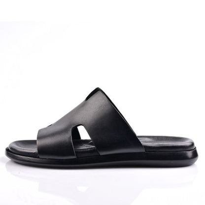 Sandale Homme Cuir -Noir