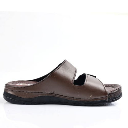 Sandale Homme En Cuir - Marron