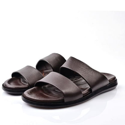 Sandale Homme Cuir,Tendance- Marron