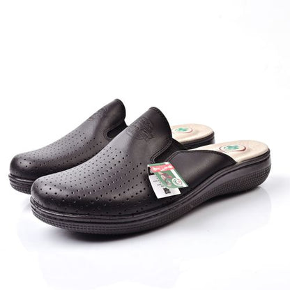 Sabots Médical,Sabot Cuir,Sabot Femme - Noir