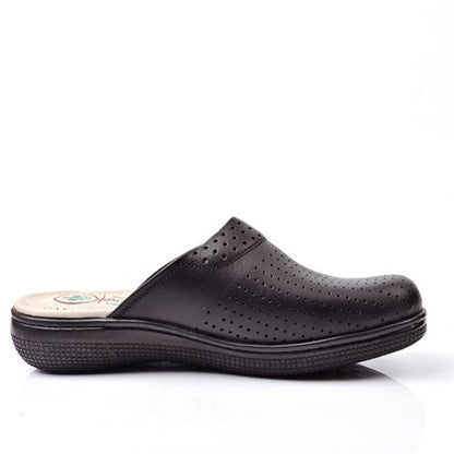 Sabots Médical,Sabot Cuir,Sabot Femme - Noir