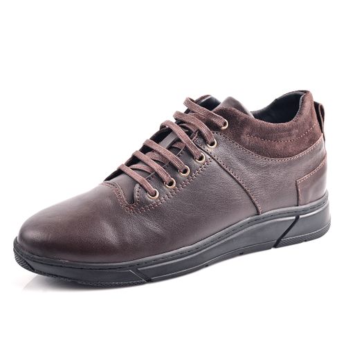 Espadrille 100% Cuir Pour Homme,Basket - Marron